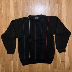 Etchings Sweater Medium Black Vintage Sweater
